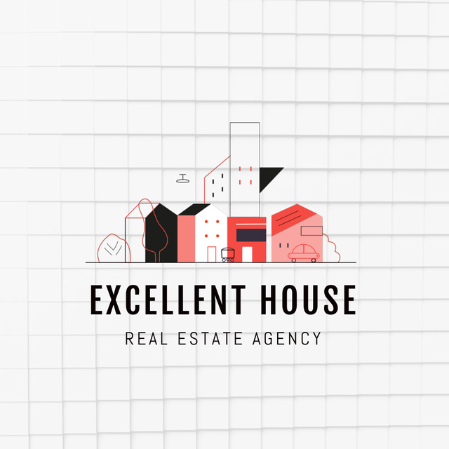 Trustworthy Real Estate Company Promotion In White Animated Logo Design Template