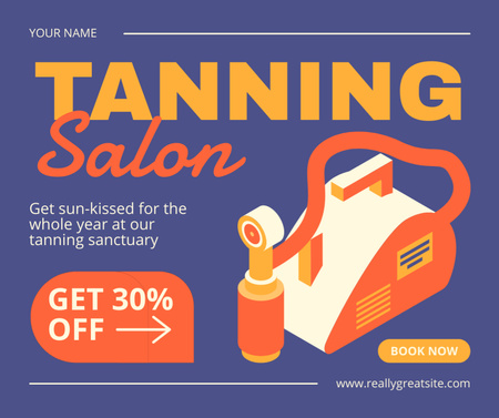 Tanning Salon's Services Discount Facebook Design Template