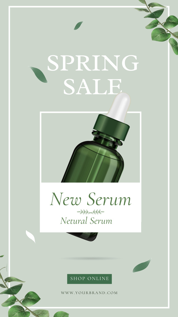 Spring Collection Skin Care Sale Instagram Story Design Template