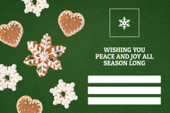 Christmas and New Year Greeting with Festive Cookies