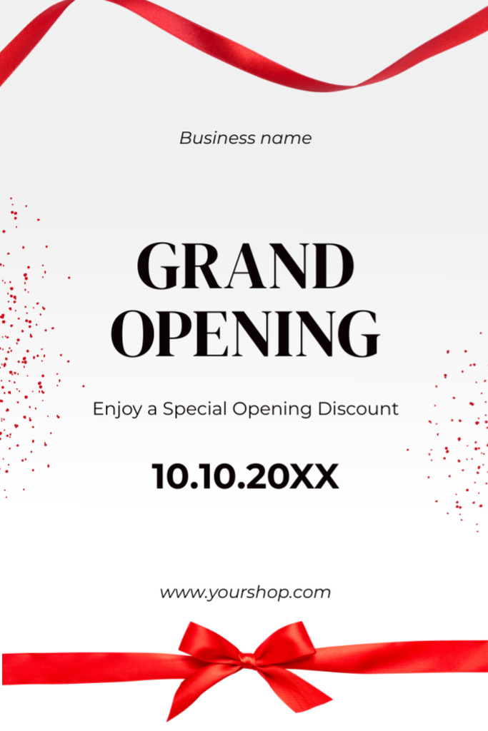 Template di design Grand Opening With Special Discount And Ribbon Cutting Ceremony Tumblr