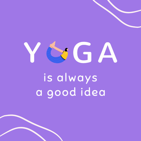 Designvorlage Yoga Practicing Motivation für Instagram