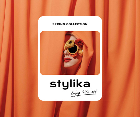 Template di design annuncio collezione moda primavera Facebook