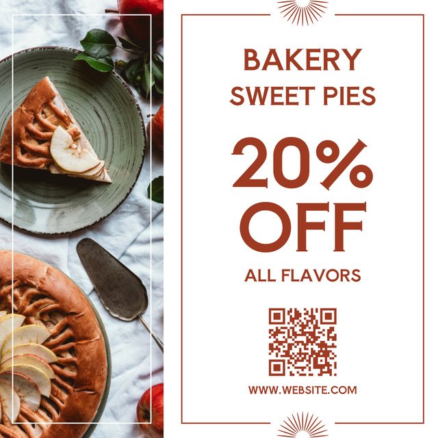 Designvorlage Tasty Pastry and Pies für Instagram
