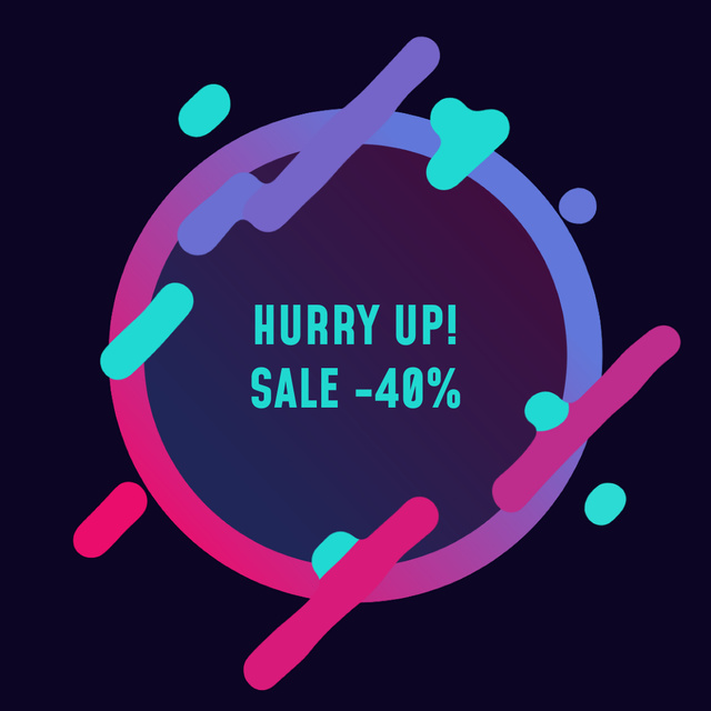 Sale Offer with Linear geometric frame with moving lines Animated Post – шаблон для дизайну