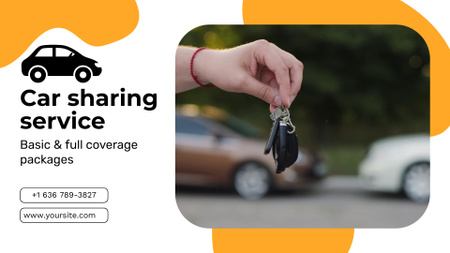 Car Sharing Service With Keys Full HD video Design Template