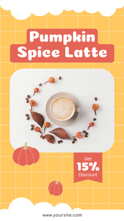 Autumn Pumpkin Latte Offer TikTok Video Design Template