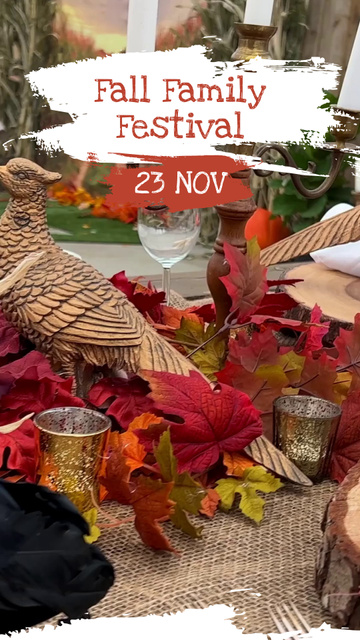 Modèle de visuel Fall Family Festival Due To Thanksgiving Day - TikTok Video