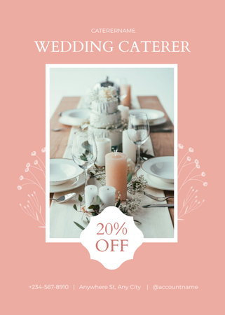 Platilla de diseño Wedding Caterer Offer Flayer