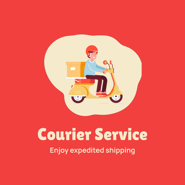 Courier and Shipping Services Animated Logo Πρότυπο σχεδίασης