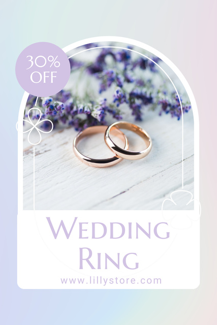 Designvorlage Wedding Rings Offer Layout für Pinterest