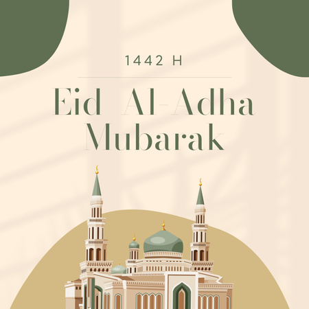 Modèle de visuel Mosque for Islamic New Year Greeting - Social media