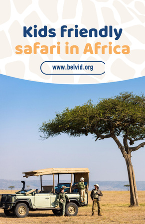 Outstanding Safari Trip Promotion For Family With Kids Flyer 5.5x8.5in Tasarım Şablonu
