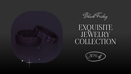 Modèle de visuel Vente Black Friday de bijoux chers - Full HD video