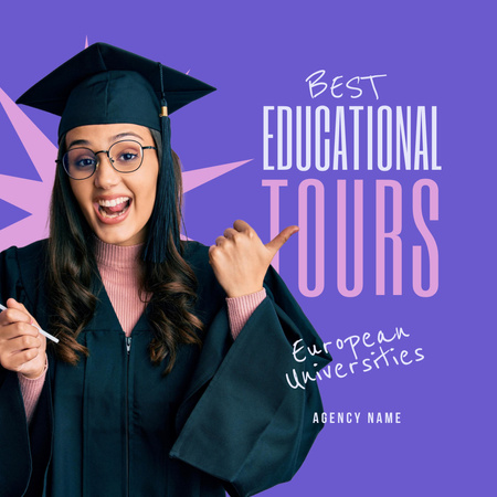 Educational Tours Offer Instagram AD Design Template
