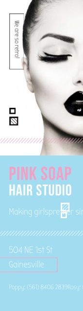 Pink Soap Hair Studio Skyscraper Design Template