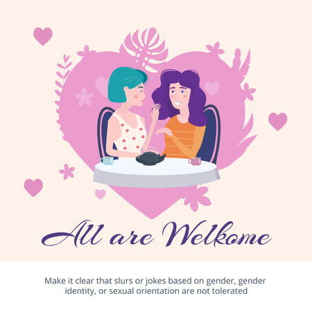 Modèle de visuel LGBT Support Motivation - Instagram