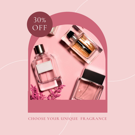 Discount Offer on Various Fragrances Instagram Design Template
