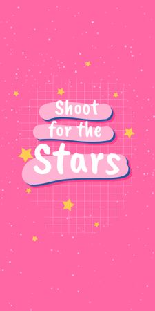 Stars Falling Illustration In Pink Graphic Design Template