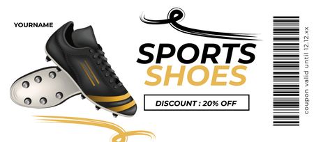 Discount on Professional Sports Shoes Coupon 3.75x8.25in Design Template