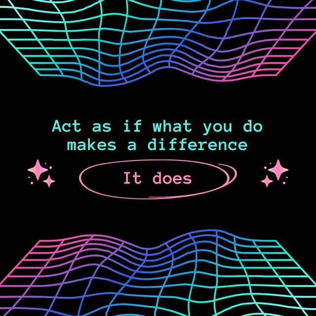 Designvorlage Inspirational Quote with Bright Abstract Grids für Instagram