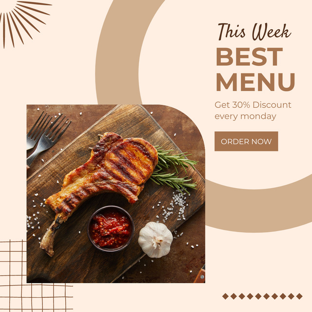 Tasty Food Offer of the Week Instagram – шаблон для дизайна