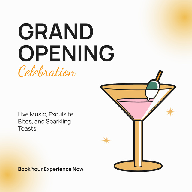 Platilla de diseño Exquisite Grand Opening Celebration Instagram AD