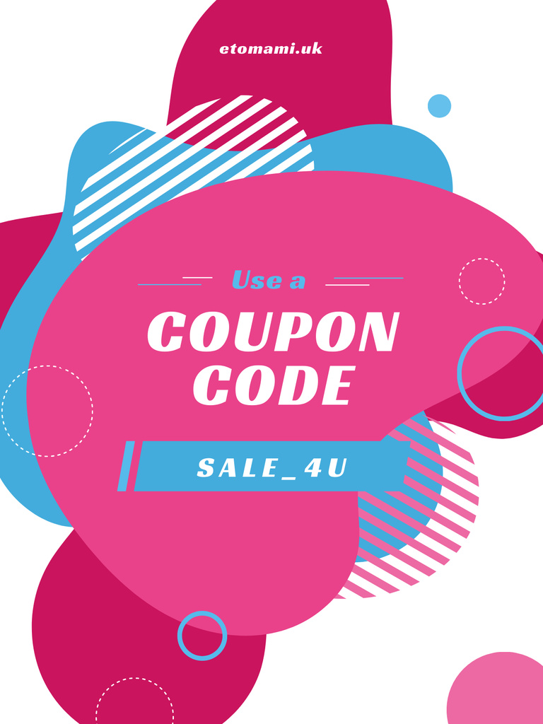 Sale Coupon Minimalistic Geometric Pattern in Pink Poster USデザインテンプレート