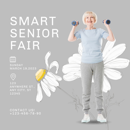 Designvorlage Smart Senior Fair Announcement für Instagram