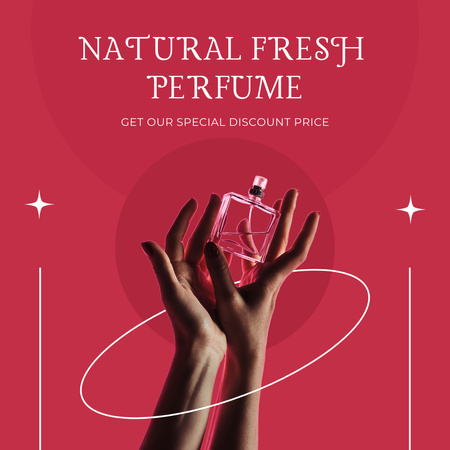 Natural Fresh Perfume Ad Instagram tervezősablon