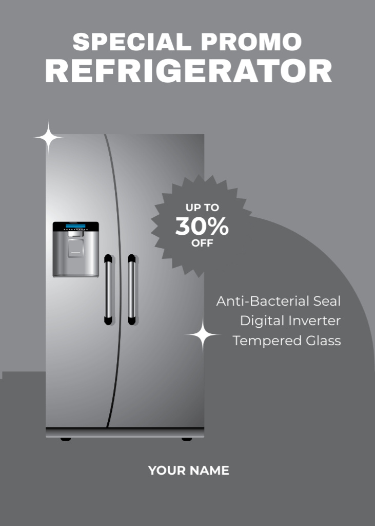 Designvorlage Modern Refrigerator Special Promo für Flayer