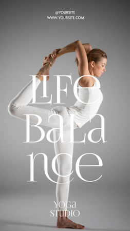 Woman Lifestyle Yoga Studio Instagram Story Design Template