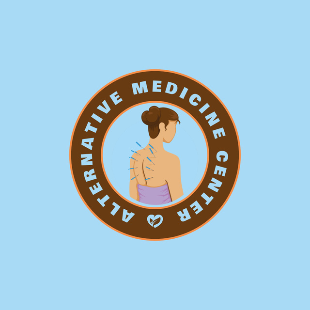 Alternative Medicine Center With Various Practices Animated Logo Πρότυπο σχεδίασης