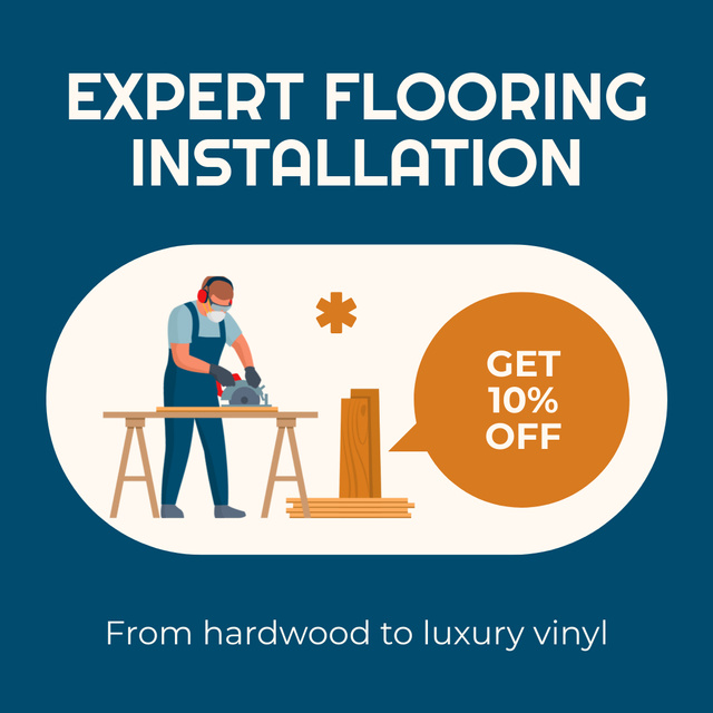 Modèle de visuel Exemplary Flooring Installation At Reduced Rates - Animated Post
