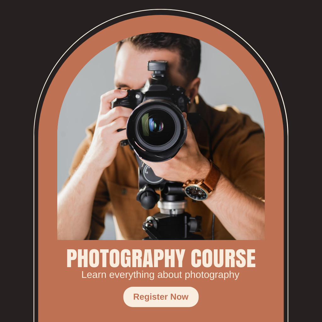 Photography Course Invitation Instagram Design Template