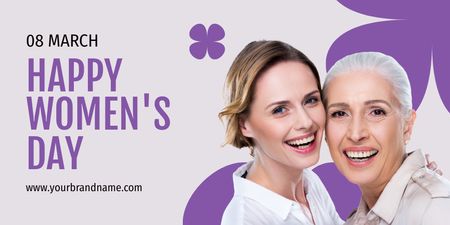 International Women's Day with Women of Different Age Twitter Design Template
