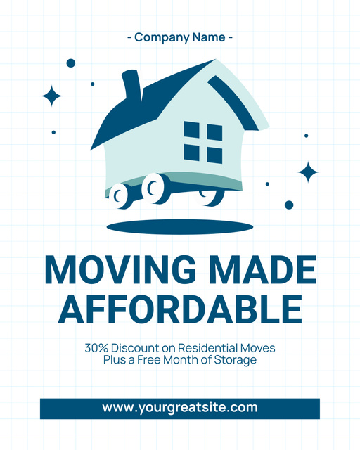 Plantilla de diseño de Offer of Affordable Moving & Storage Services Instagram Post Vertical 