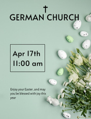 Easter Church Service Ad on Green