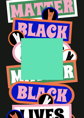Protest against Racism Poster A3 – шаблон для дизайну