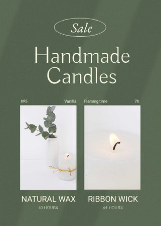 Ontwerpsjabloon van Flayer van Handmade Candles Sale Offer