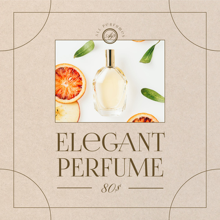 Designvorlage Werbung für neues Parfüm mit elegantem Duft für Instagram AD