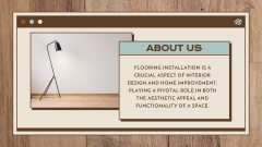 Flooring Installation Services Ad with Stylish Rooms Interior