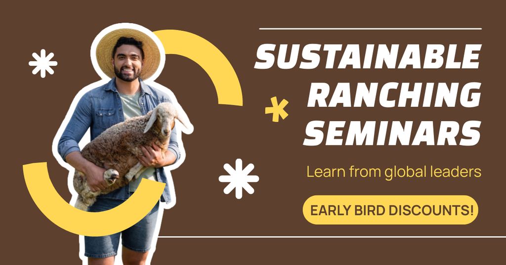 Ontwerpsjabloon van Facebook AD van Sustainable Ranching Seminar