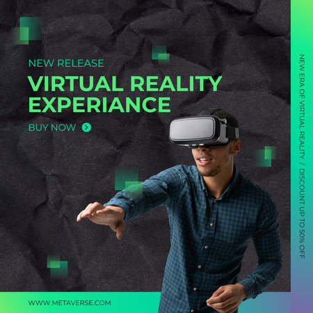 Virtuális valóság élmény Instagram tervezősablon