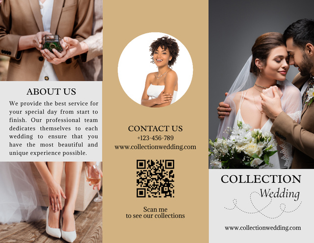 Ontwerpsjabloon van Brochure 8.5x11in van Discount on Wedding Planning Services