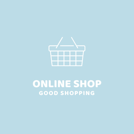 Platilla de diseño Online Store Emblem with Shopping Cart Logo