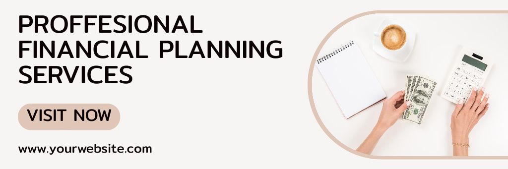 Professional Financial Planning Services Email header Modelo de Design