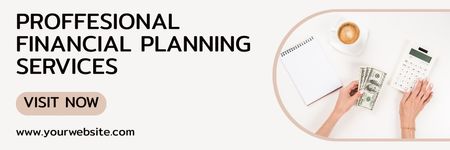 Professional Financial Planning Services Email header – шаблон для дизайну