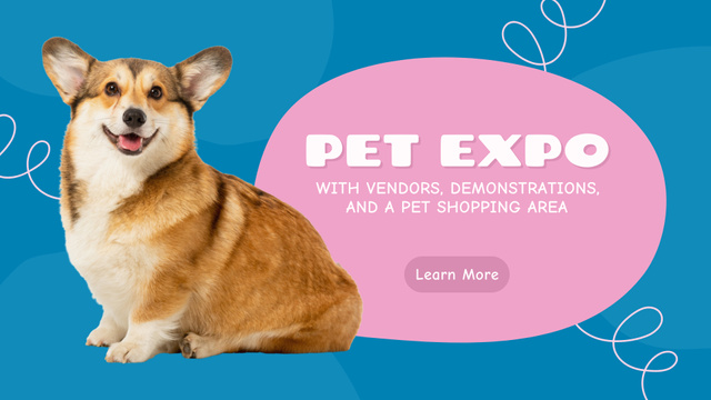Local Pet Expo with Shopping Area FB event cover Design Template