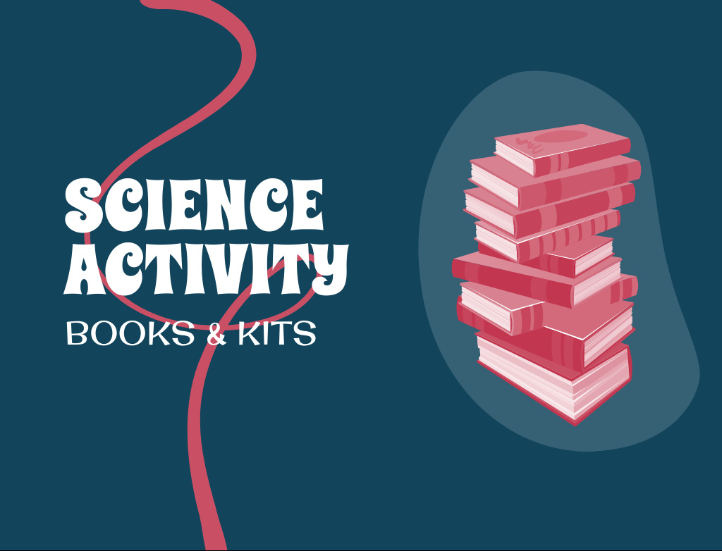 Designvorlage Science Activity Books And Kits für Postcard 4.2x5.5in